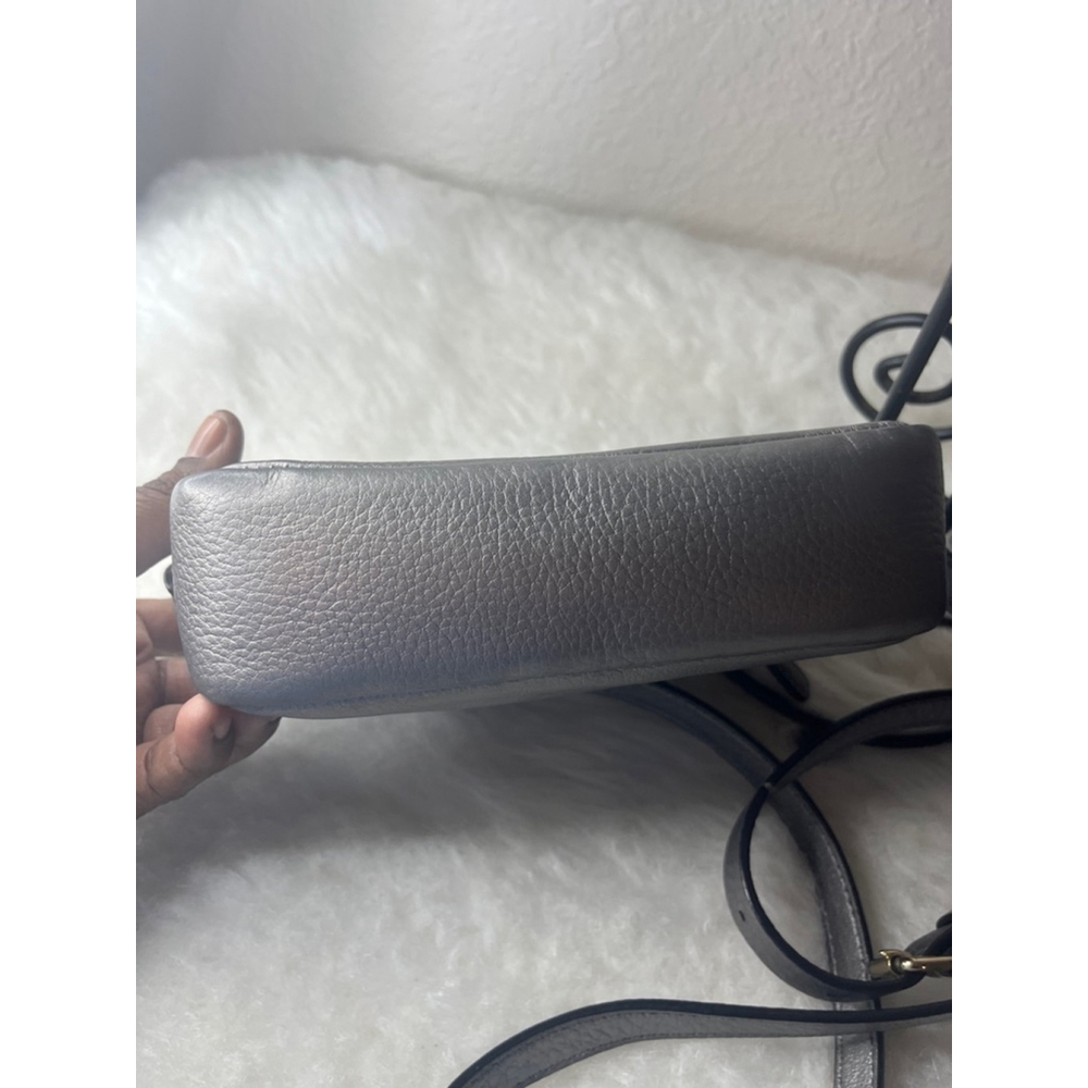 Diane Von Furstenberg Milo Mini Metallic Gray Crossbody Purse - Picture 7 of 13